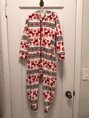 Hanna Andersson One Piece Onesie Christmas Print Size 6-7